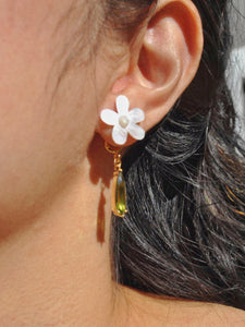 ELLERY + GEMSTONE LEAF earrings