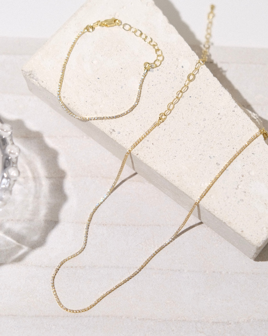 Naomi Gold Filled Tennis Necklace