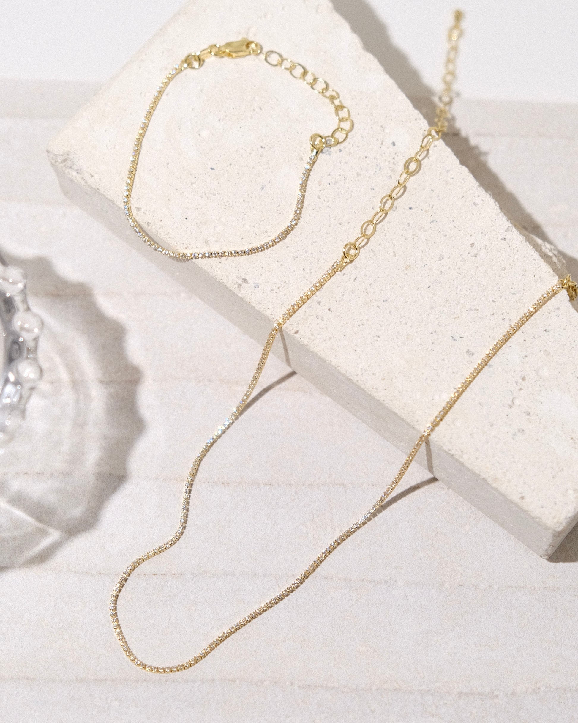Naomi Gold Filled Tennis Necklace