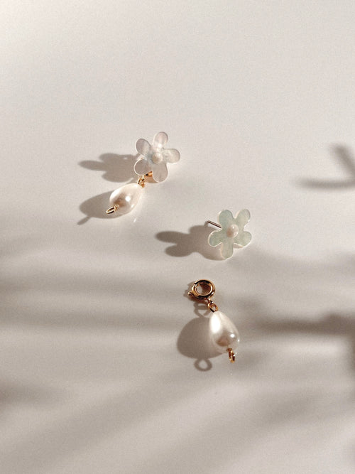 ELLERY + TEARDROP PEARL charm earrings