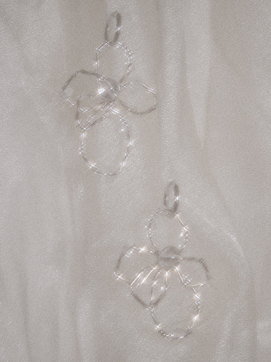 Ava Charm Hoop Earrings - Silver Dew
