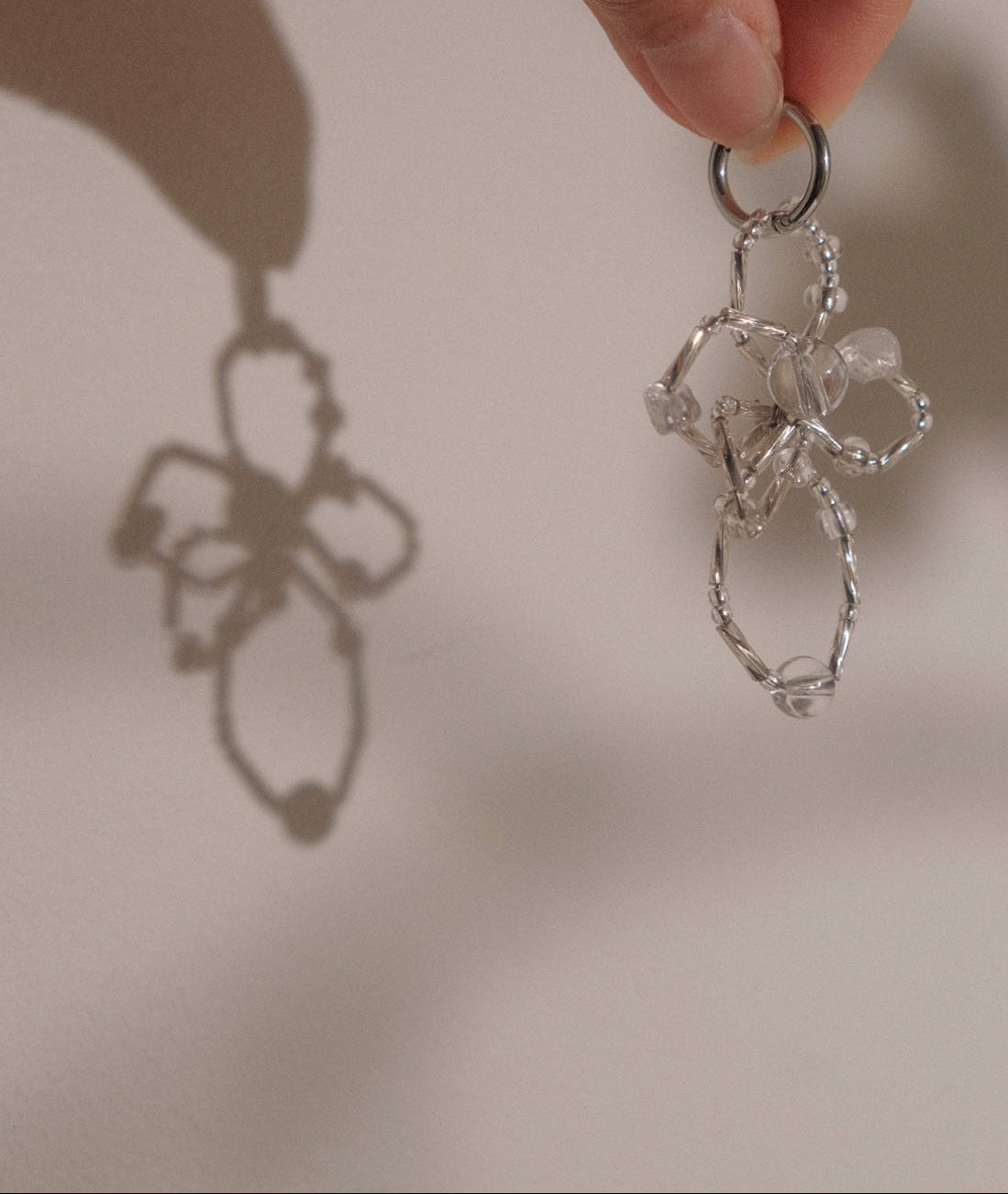 Ava Charm Hoop Earrings - Silver Dew