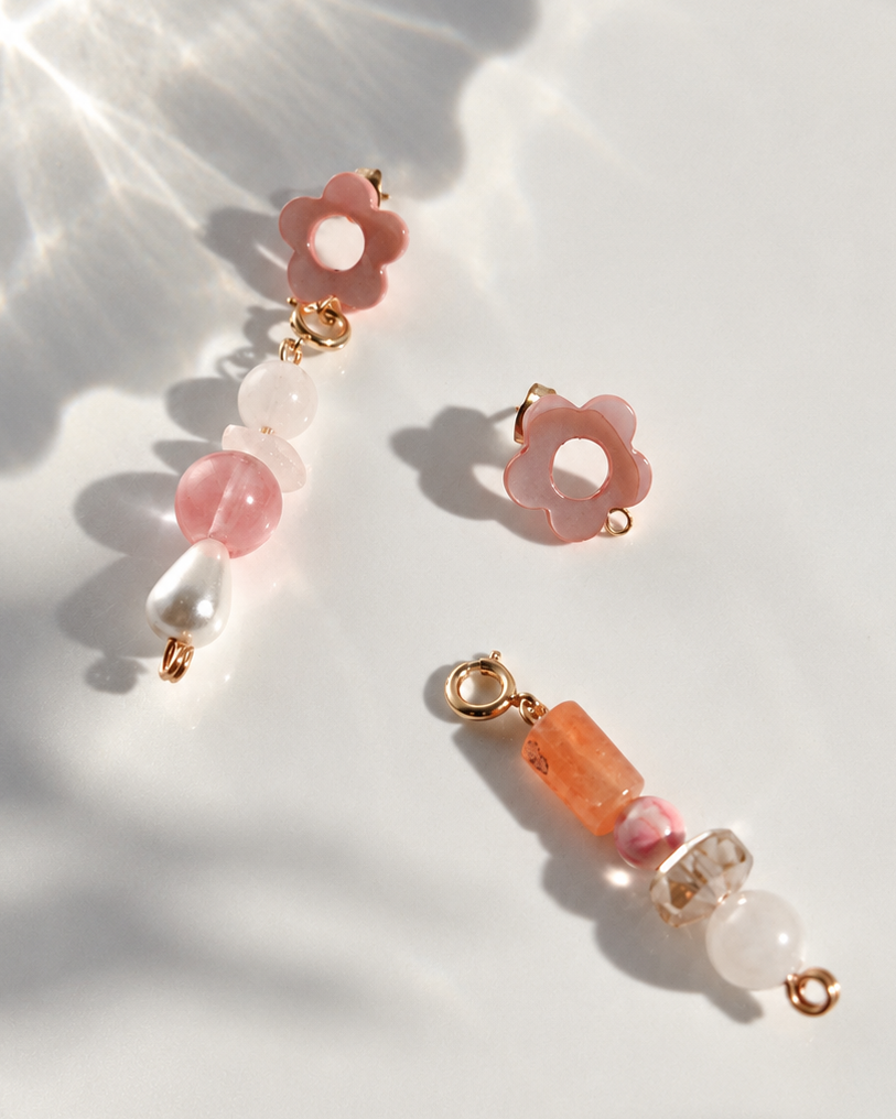 TAYLAH earrings - Real Pink