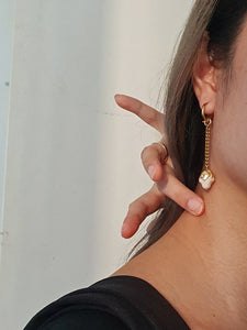 ARI chained hoop earrings