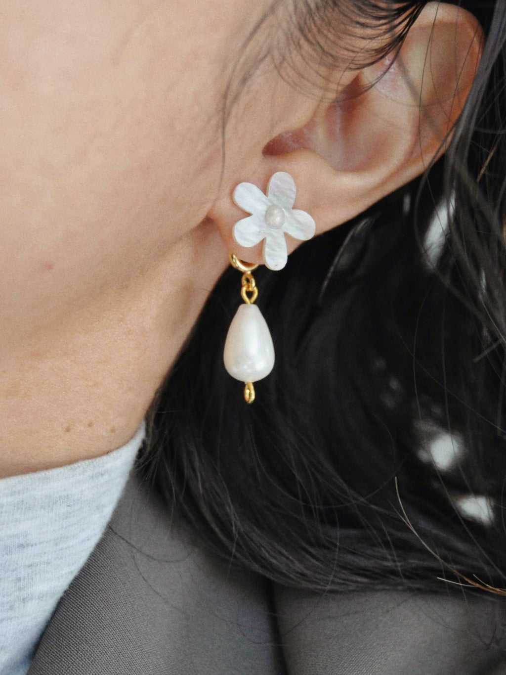 ELLERY + TEARDROP PEARL charm earrings