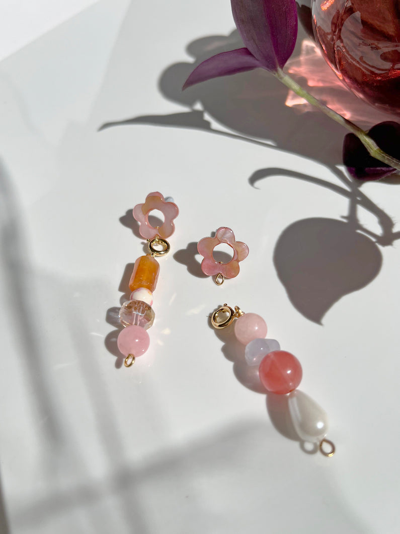 TAYLAH earrings - Real Pink